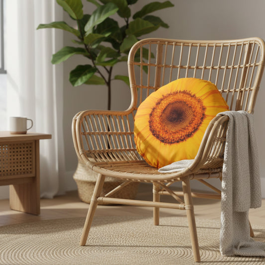 Aesthetic Sunflower Shaped Pillow/Cushion (14 x 14 inches)