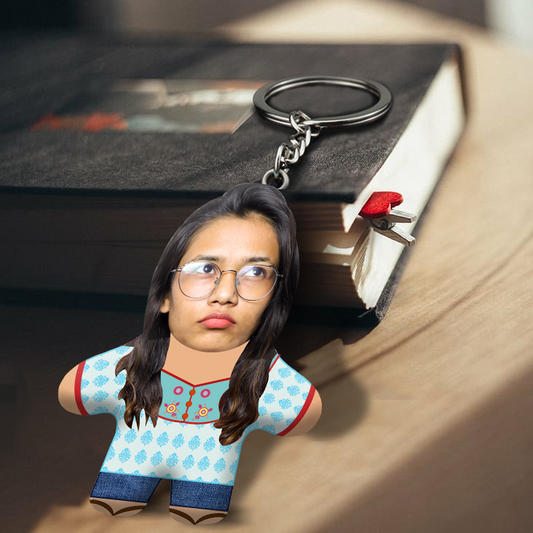 "Life Kharaab Ho Gya" Reaction Face Mini Me Keychain