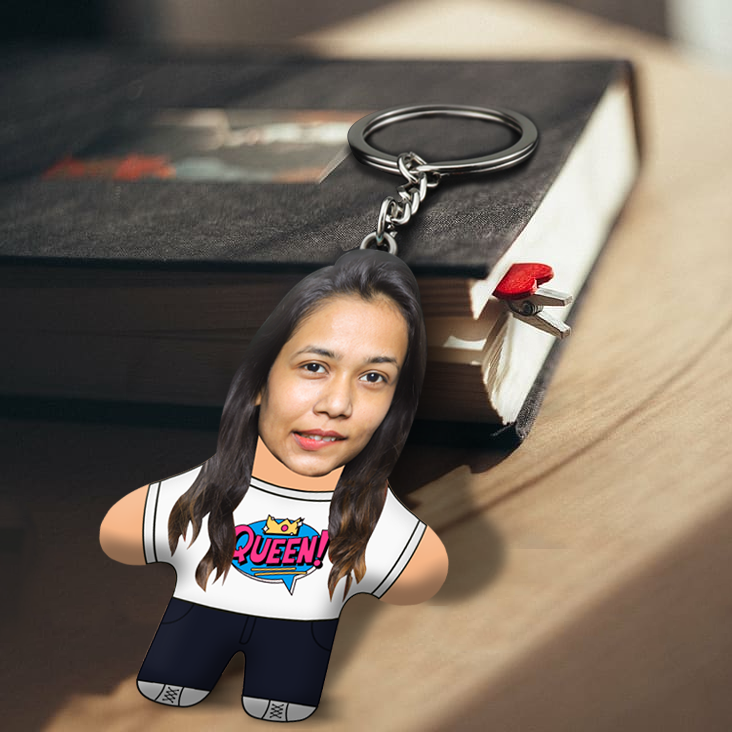 Queen Face Mini Me Keychain