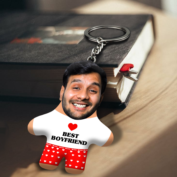 Best Boy Friend Face Mini Me Keychain