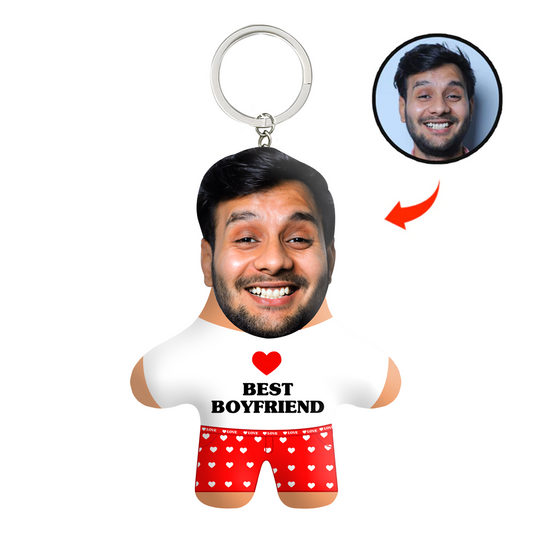 Best Boy Friend Face Mini Me Keychain