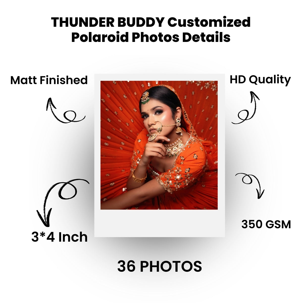 Personalized Polaroid Photos (Pack Of 36)