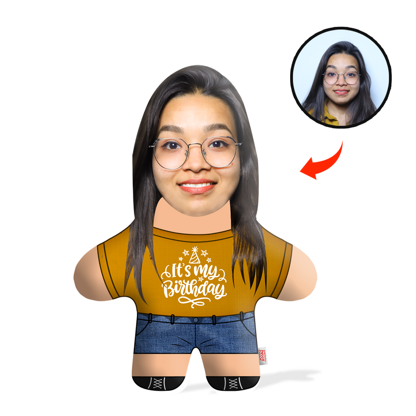 "It's My Birthday" Face Pillow Mini Me