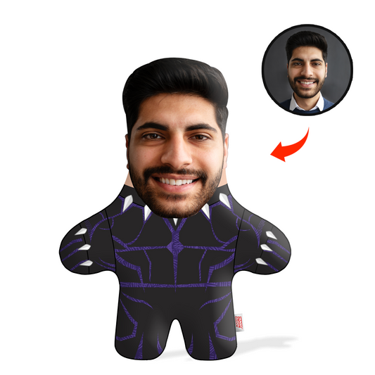 Black Leopard Face Pillow Mini Me