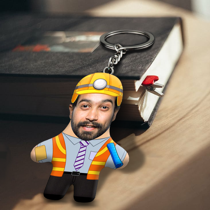 Engineer Face Mini Me Keychain