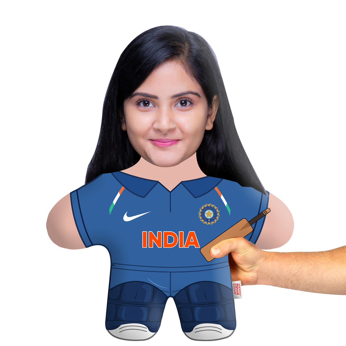 Indian Women's Cricketers Face Pillow Mini Me