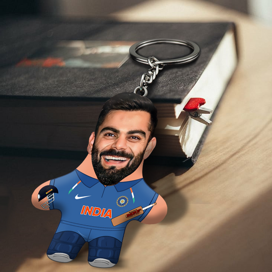 Virat Kohli Face Mini Me Keychain