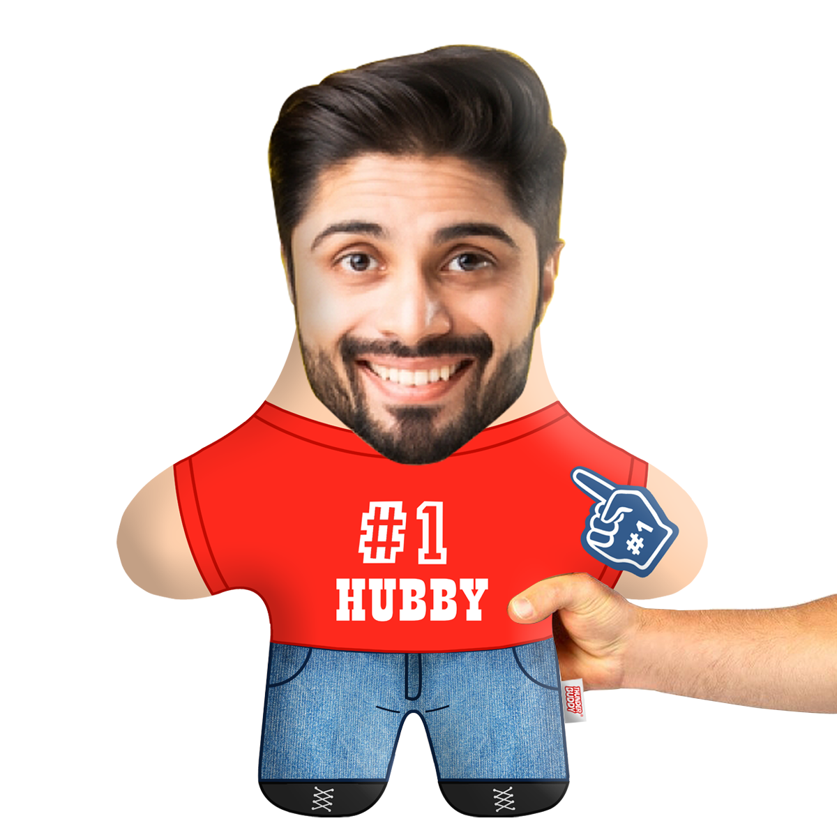 Best Hubby Face Pillow Mini Me