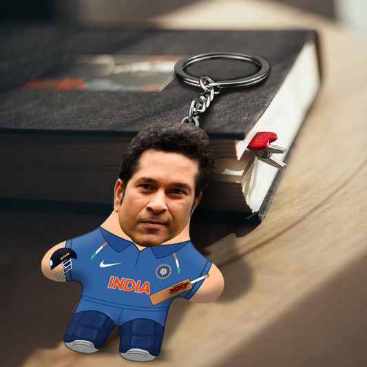 Sachin Tendulkar Face Mini Me Keychain