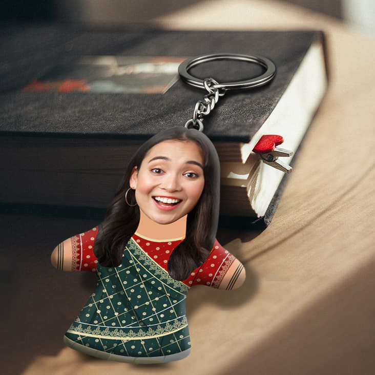 Saree Face Mini Me Keychain
