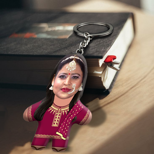 Suit Salwar Face Mini Me Keychain