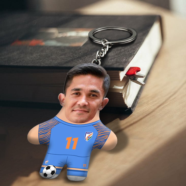 Sunil Chhetri Face Mini Me Keychain