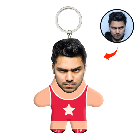 Wrestler Face Mini Me Keychain