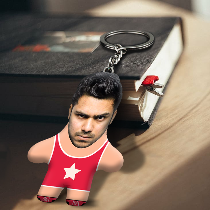Wrestler Face Mini Me Keychain