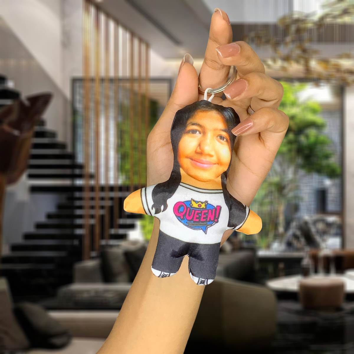 Queen Face Mini Me Keychain