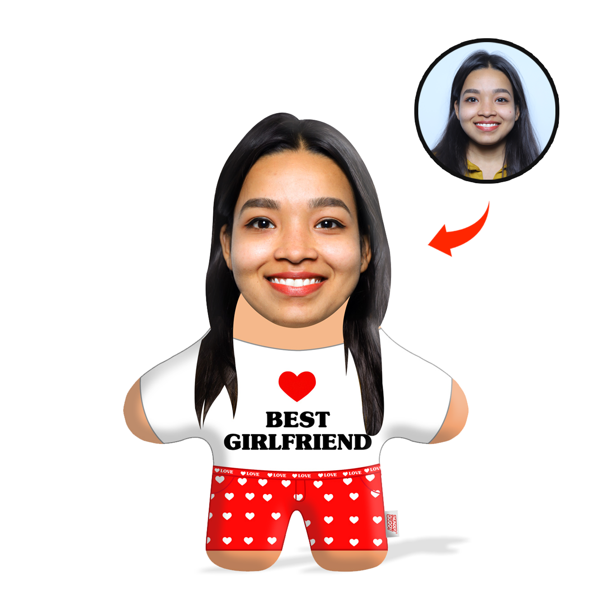 Best Girl Friend & Boy Friend Face Pillow Mini Me Set