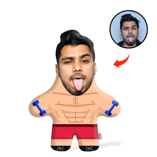 Gym Freak Face Pillow Mini Me