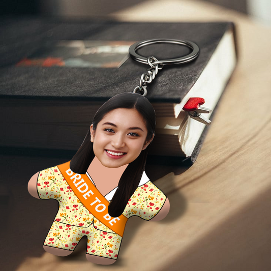 Bride To Be Face Mini Me Keychain