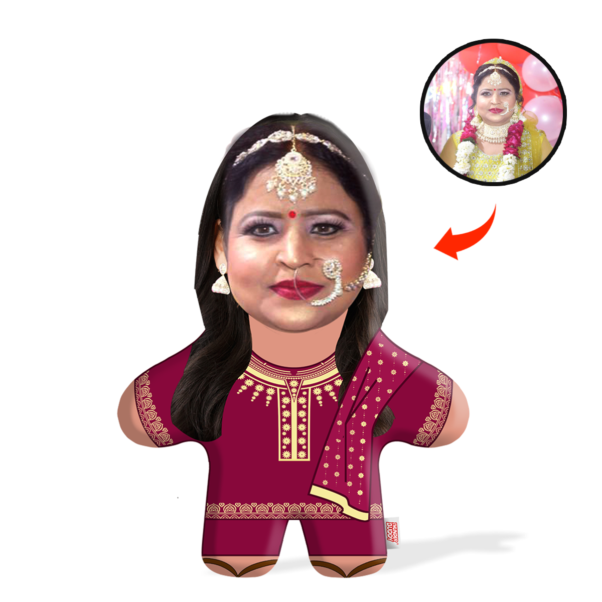Suit Salwar Face Pillow Mini Me