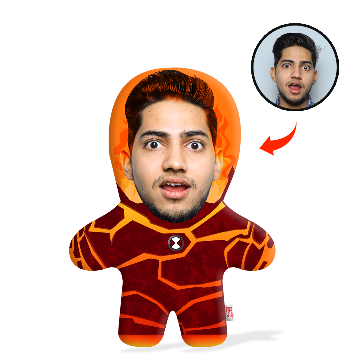 Heatblast Face Pillow Mini Me