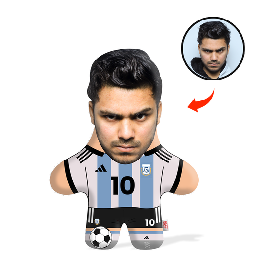 Messi Face Pillow Mini Me