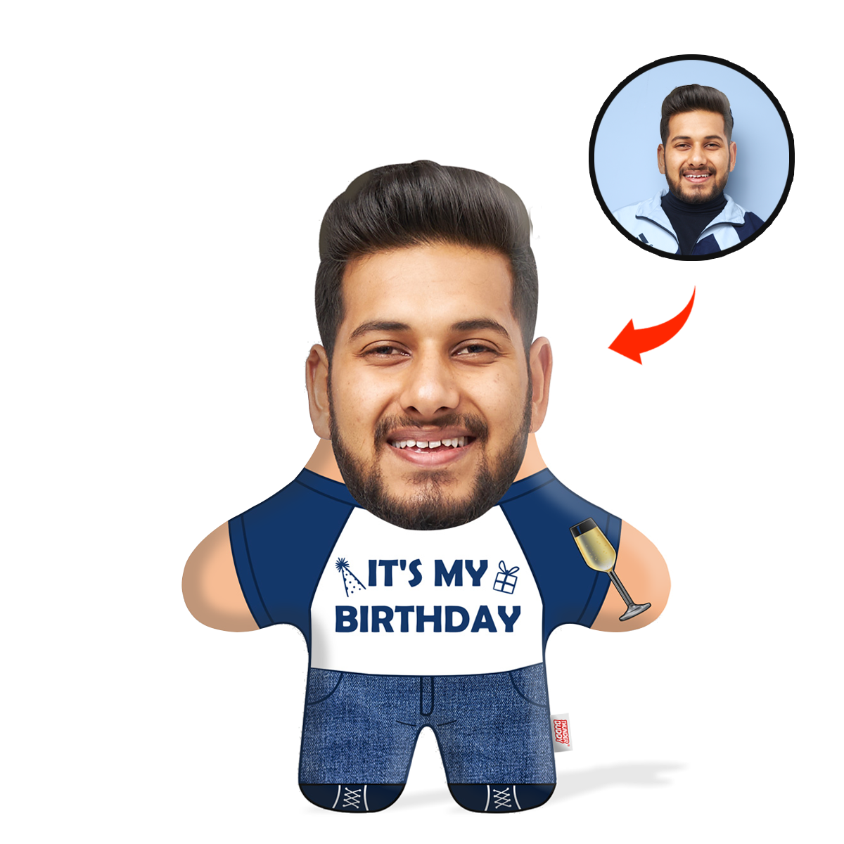 "It's My Birthday" Face Pillow Mini Me