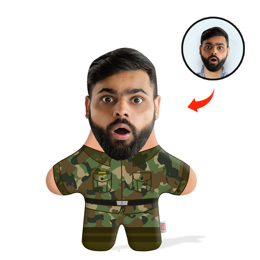 Army Face Pillow Mini Me