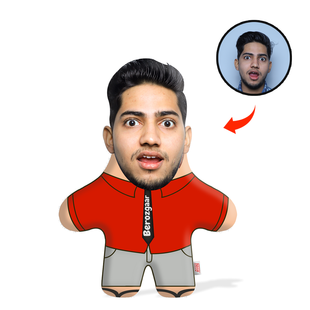 Funny Face Pillow Mini Me