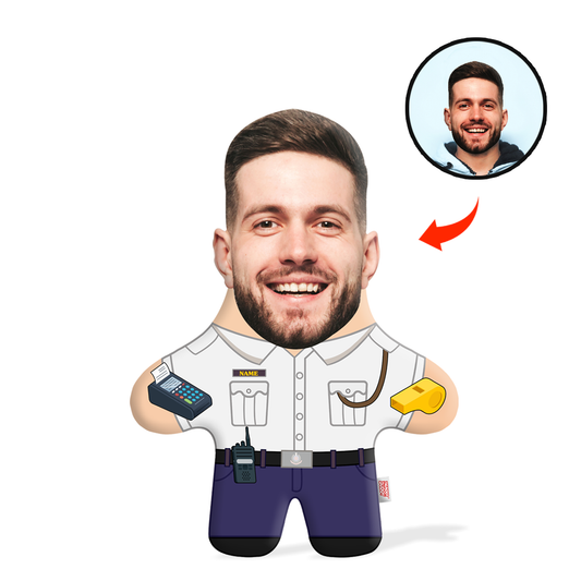 Traffic Police Face Pillow Mini Me