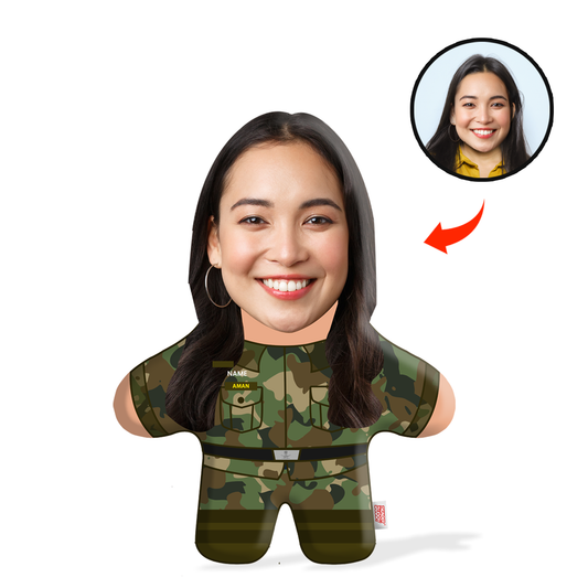 Army Women Face Pillow Mini Me