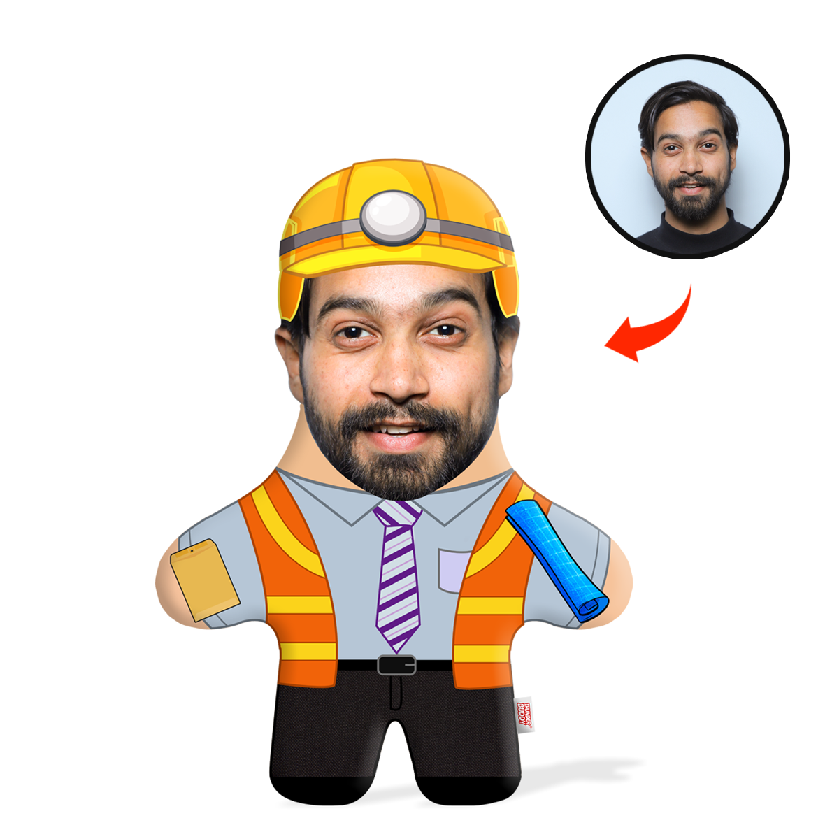 Engineer Face Pillow Mini Me