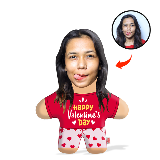Happy Valentine's Day Face Pillow Mini Me for Her