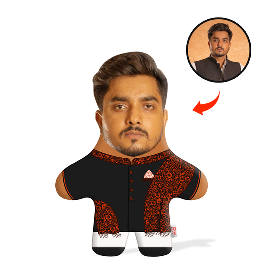 Groom Sherwani Face Pillow Mini Me