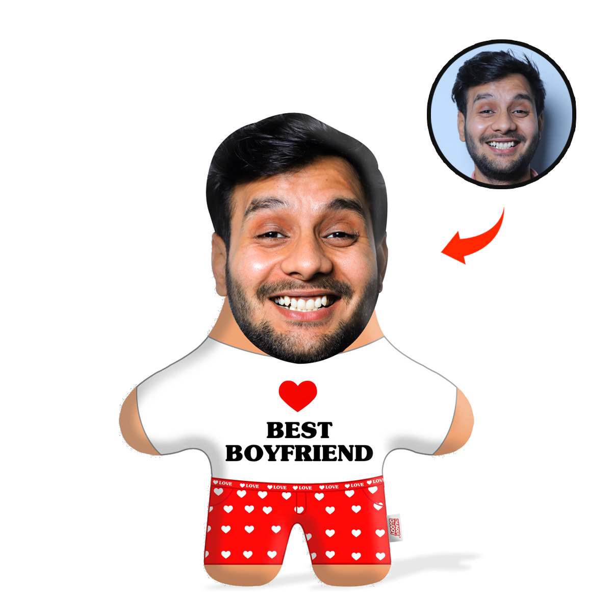 Best Girl Friend & Boy Friend Face Pillow Mini Me Set