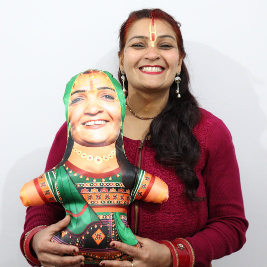 Ghagra Choli Face Pillow Mini Me