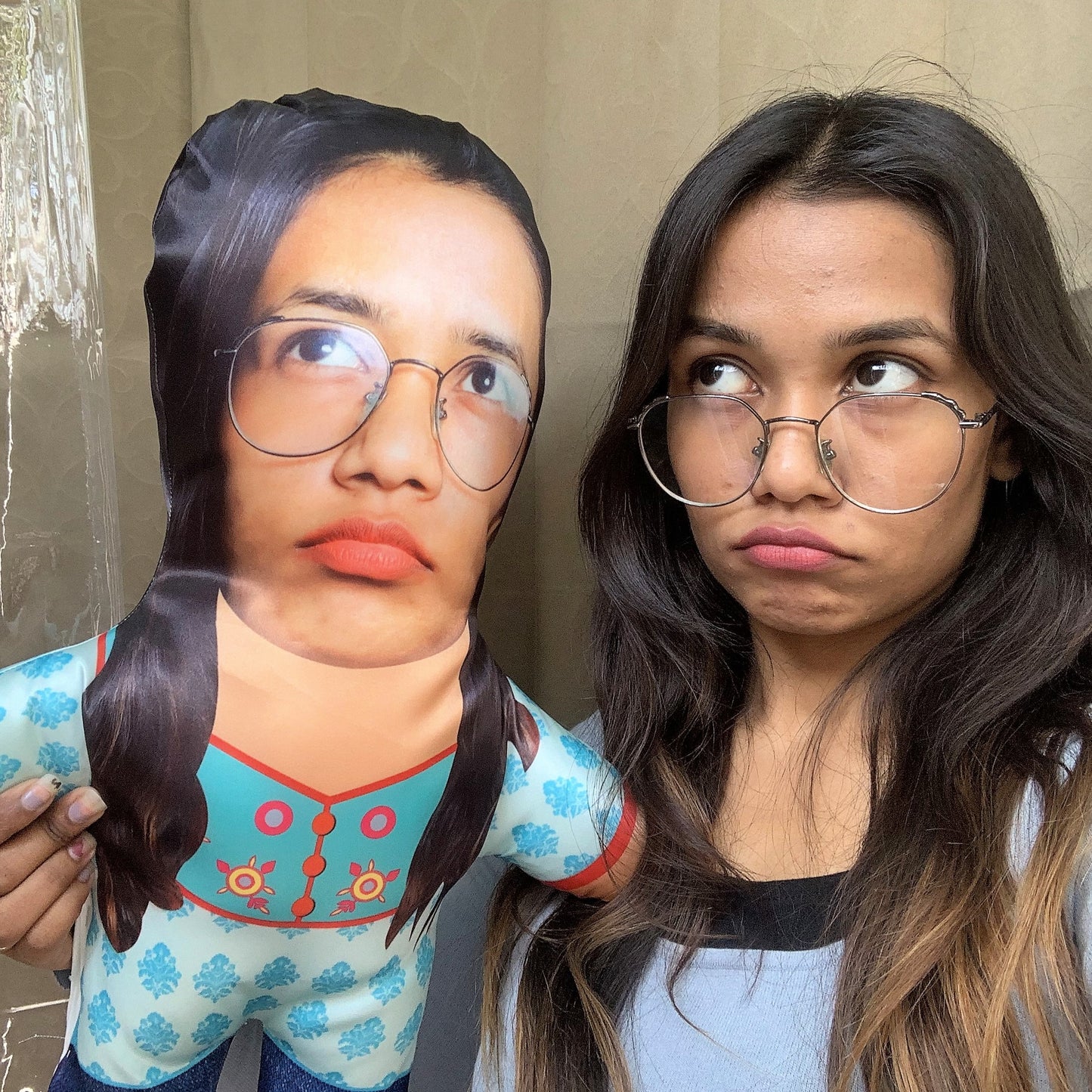 "Life Kharaab Ho Gya" Reaction Face Pillow Mini Me