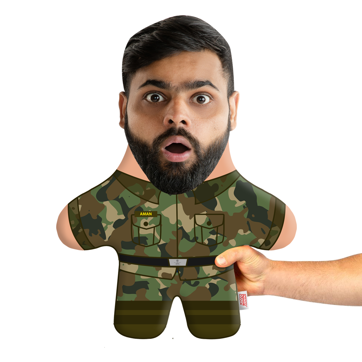 Army Face Pillow Mini Me