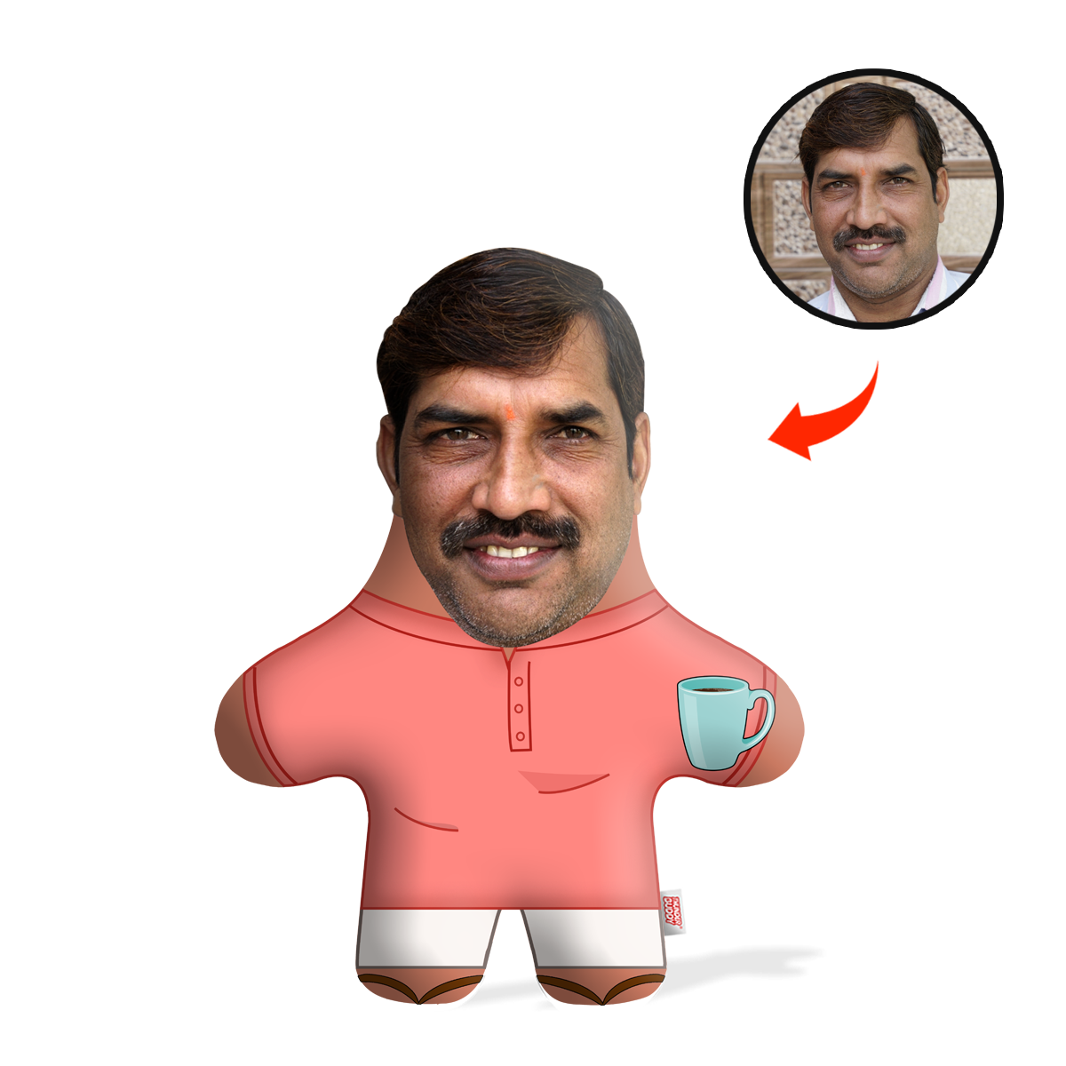 Best Dad Ever Face Pillow Mini Me