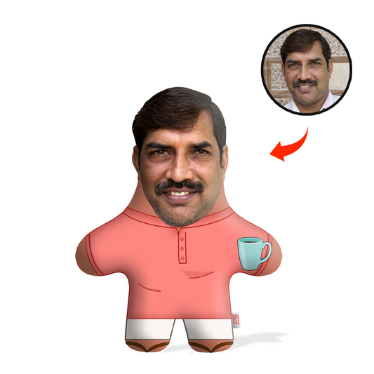 Best Dad Ever Face Pillow Mini Me