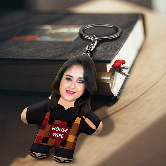 No.1 Housewife Face Mini Me Keychain