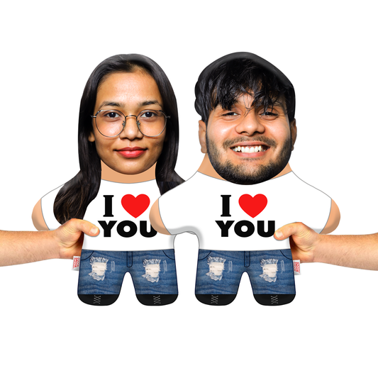 I Heart You Face Pillow Mini Me Set