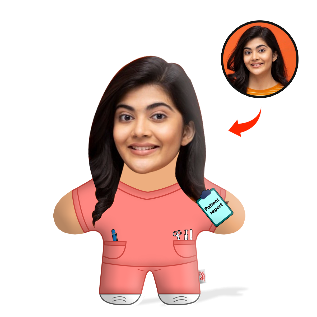 Nurse Face Pillow Mini Me