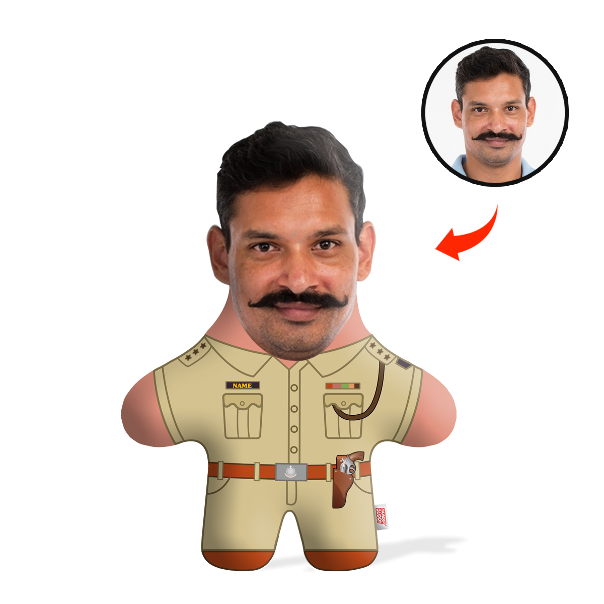 Inspector Face Pillow Mini Me