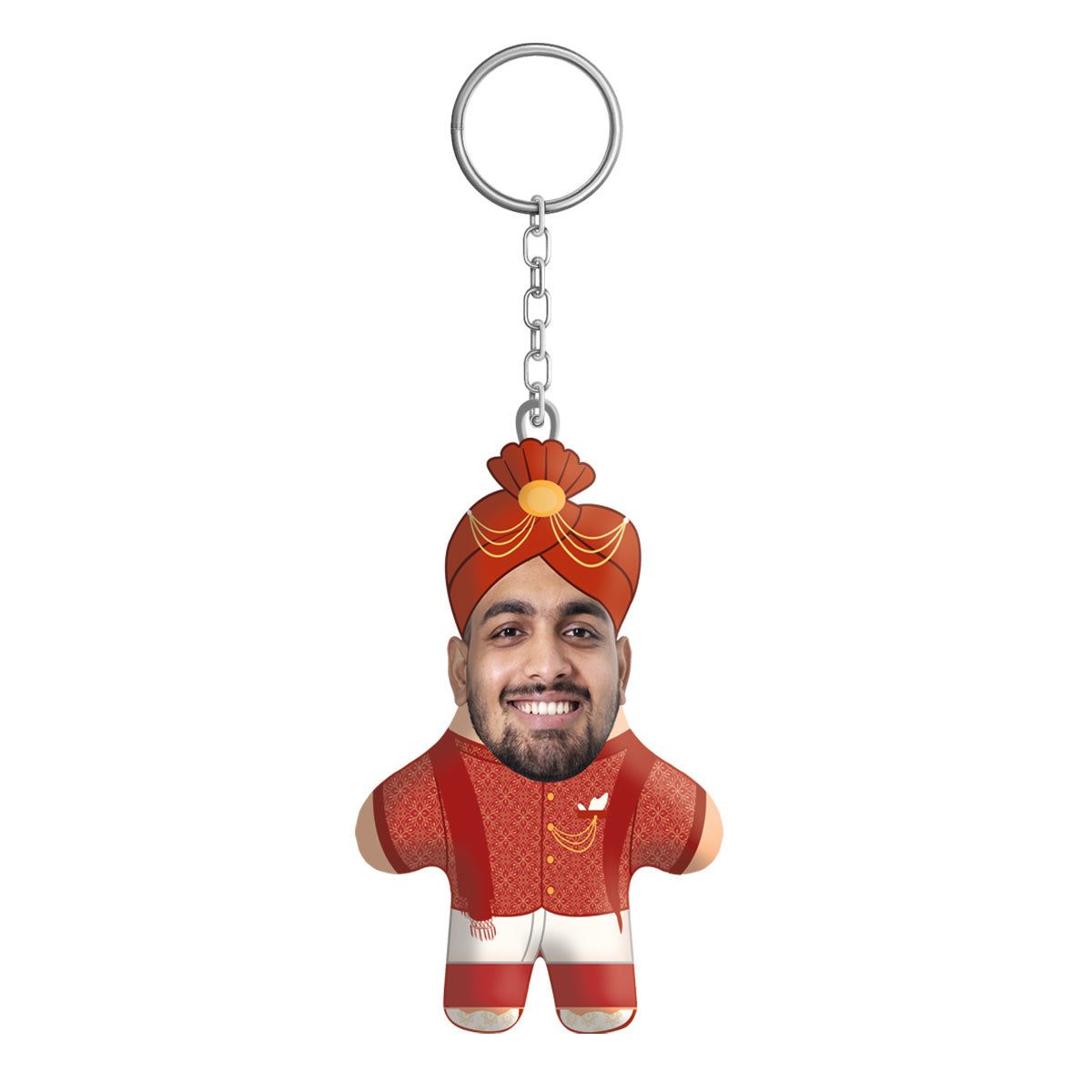 Groom Sherwani Face Mini Me Keychain
