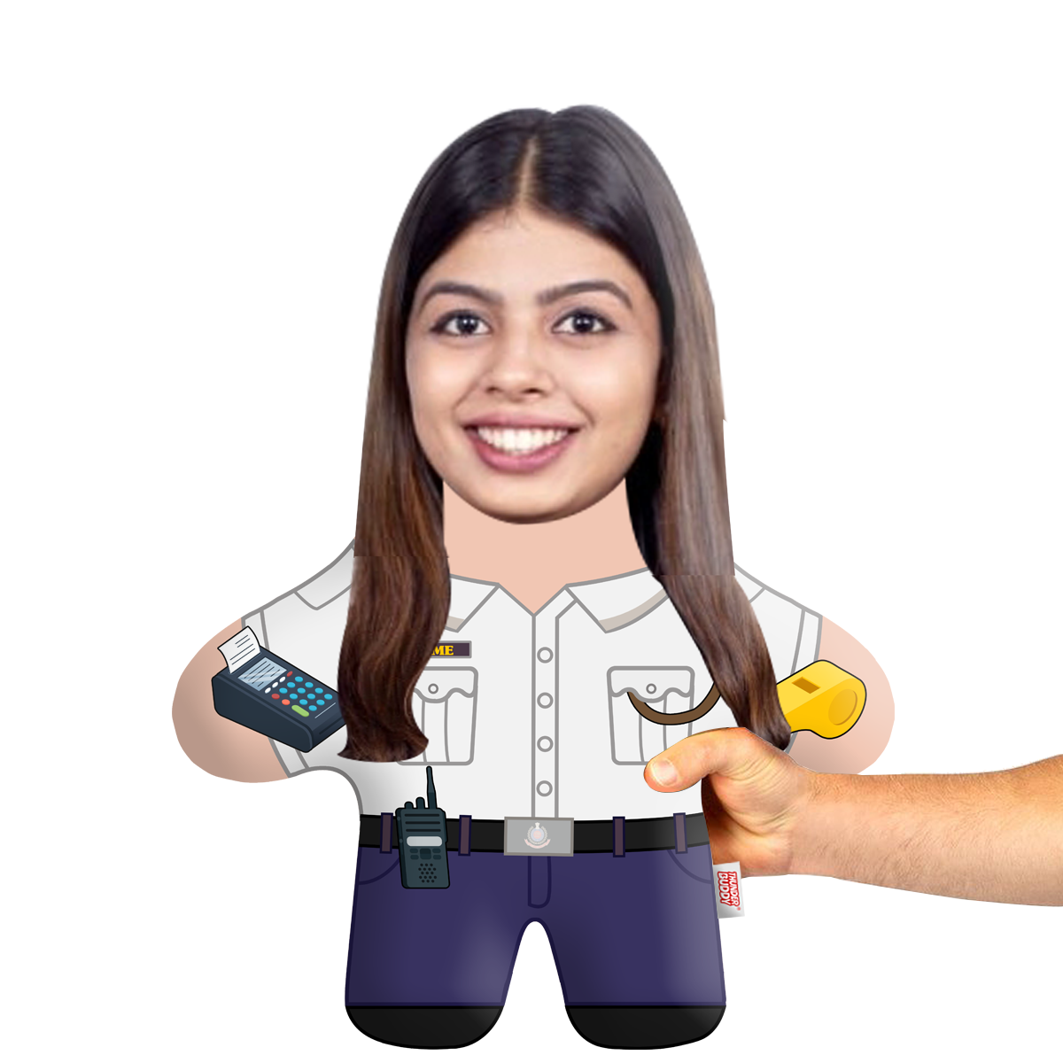 Women Traffic Police Face Pillow Mini Me