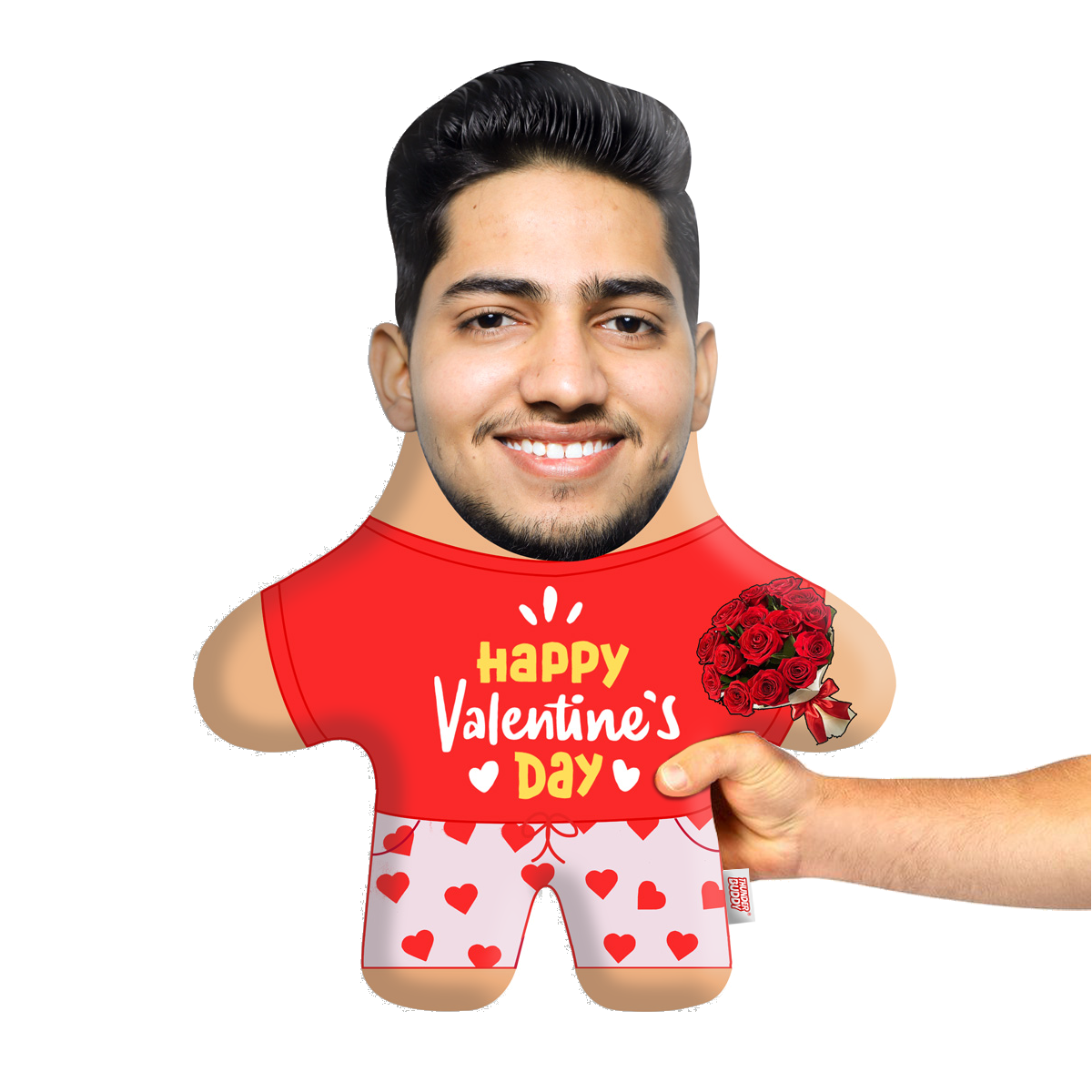 Happy Valentine's Day Face Pillow Mini Me for Him