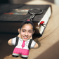 School Girl Face Mini Me Keychain