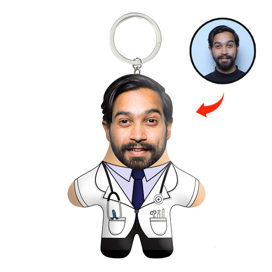Doctor Saahab Face Mini Me Keychain