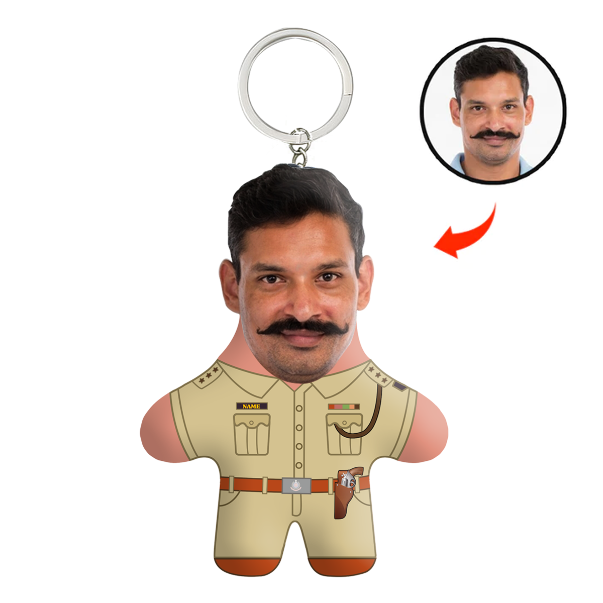 Thanedar Face Mini Me Keychain