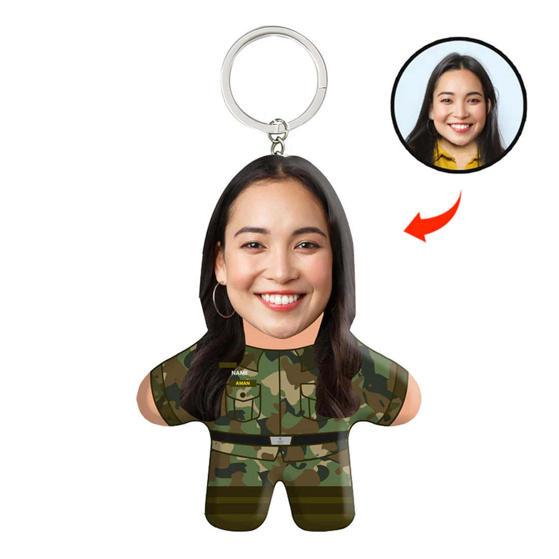 Army Women Mini Me Keychain | Personalized Gift – THUNDER BUDDY®